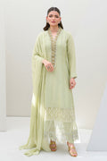 Fatima Khan | Serene Eid Luxe Pret | Honeydew Hue - by - Libasekhas UK - Registered Vendor of : Fatima Khan - 100% Original Designer Dresss