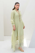 Fatima Khan | Serene Eid Luxe Pret | Honeydew Hue - by - Libasekhas UK - Registered Vendor of : Fatima Khan - 100% Original Designer Dresss