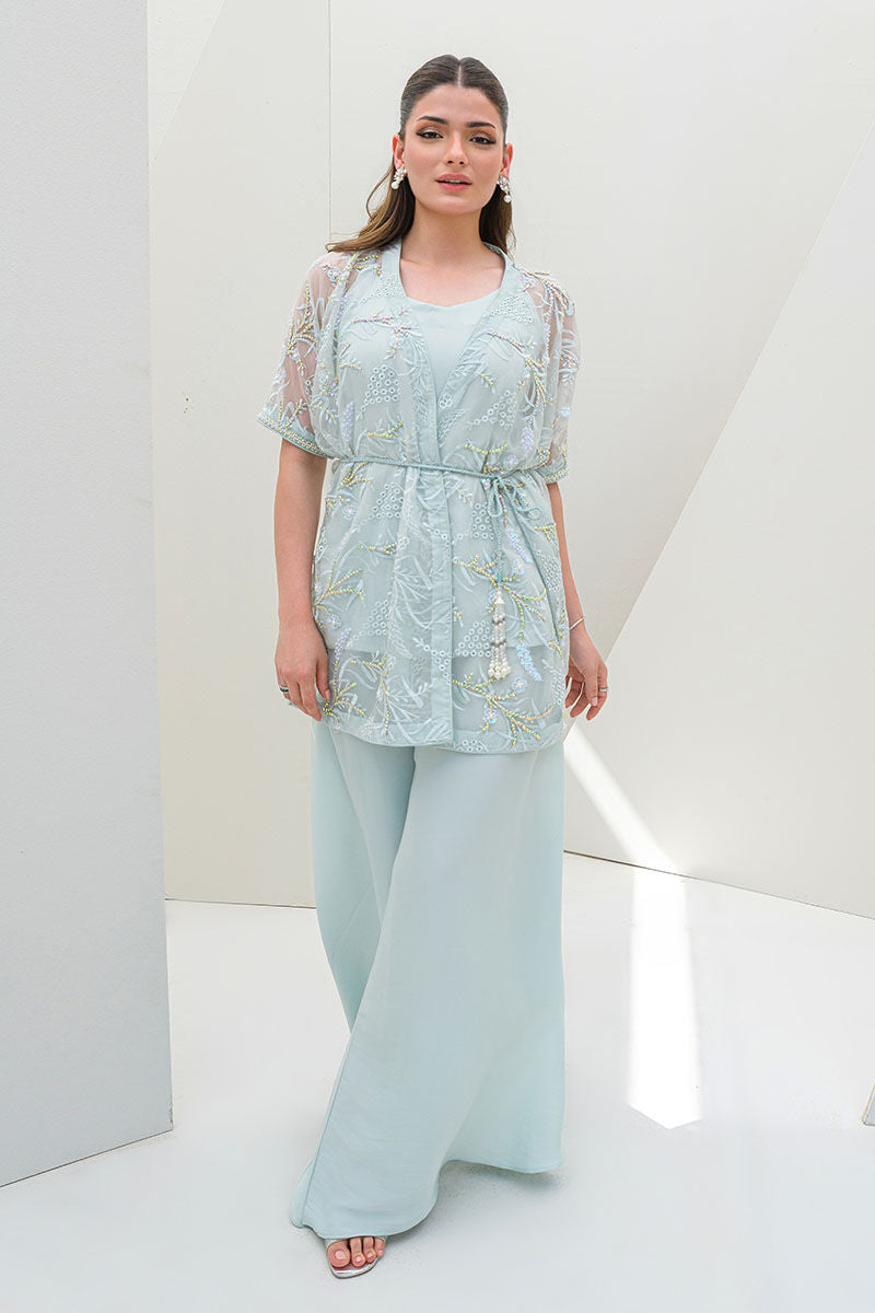 Fatima Khan | Serene Eid Luxe Pret | Luscious Aqua - by - Libasekhas UK - Registered Vendor of : Fatima Khan - 100% Original Designer Dresss