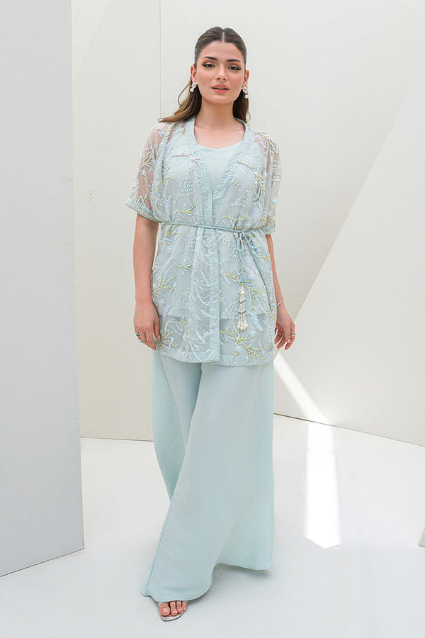 Fatima Khan | Serene Eid Luxe Pret | Luscious Aqua - by - Libasekhas UK - Registered Vendor of : Fatima Khan - 100% Original Designer Dresss