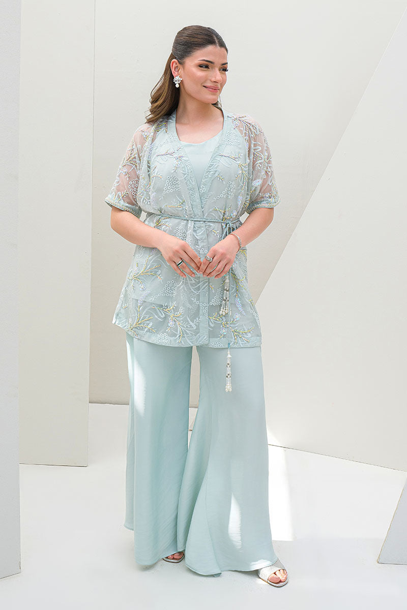 Fatima Khan | Serene Eid Luxe Pret | Luscious Aqua - by - Libasekhas UK - Registered Vendor of : Fatima Khan - 100% Original Designer Dresss