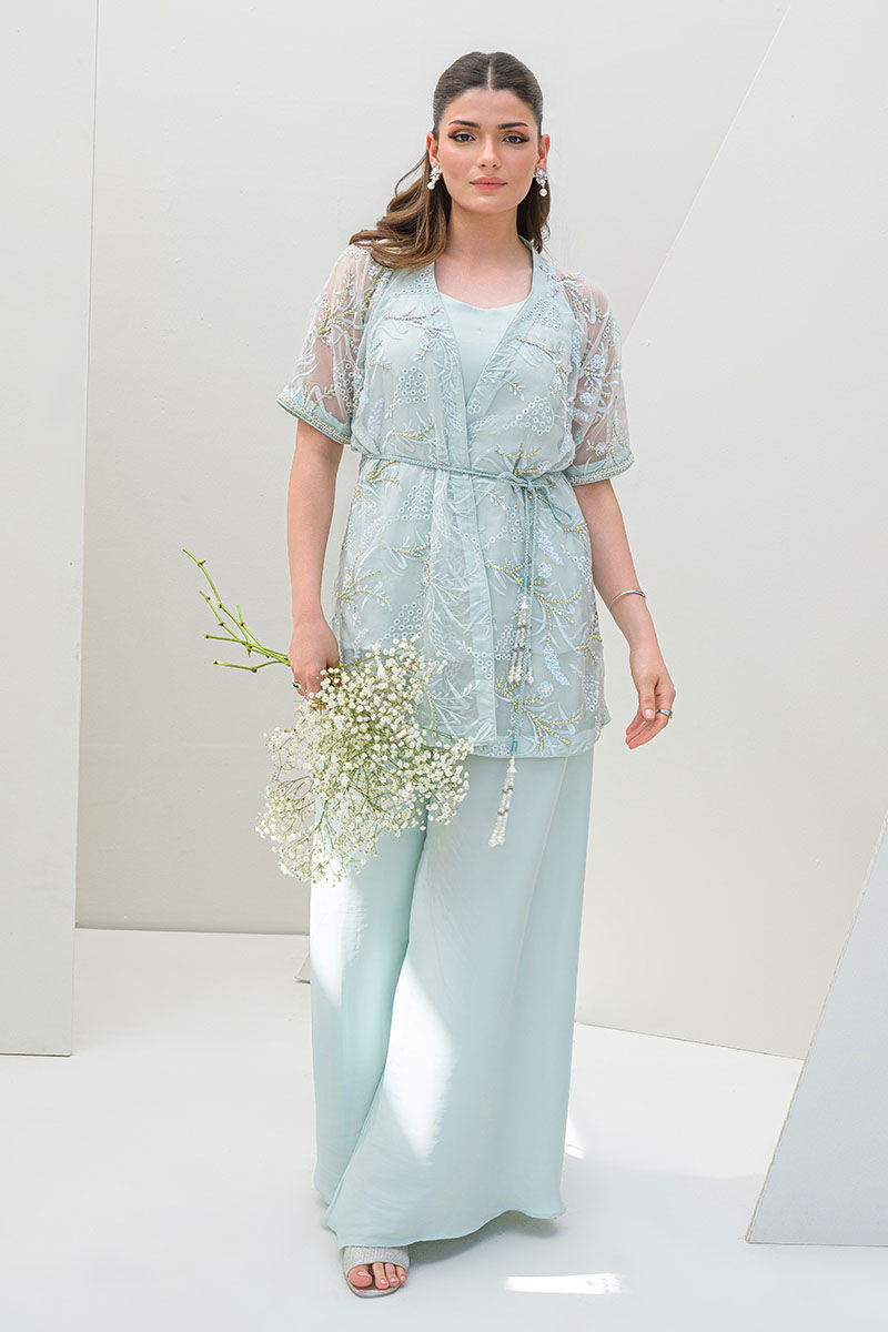 Fatima Khan | Serene Eid Luxe Pret | Luscious Aqua - by - Libasekhas UK - Registered Vendor of : Fatima Khan - 100% Original Designer Dresss