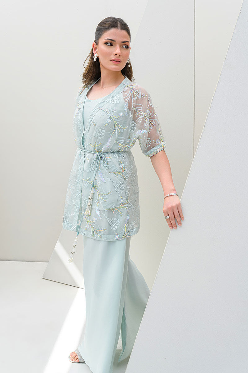 Fatima Khan | Serene Eid Luxe Pret | Luscious Aqua - by - Libasekhas UK - Registered Vendor of : Fatima Khan - 100% Original Designer Dresss