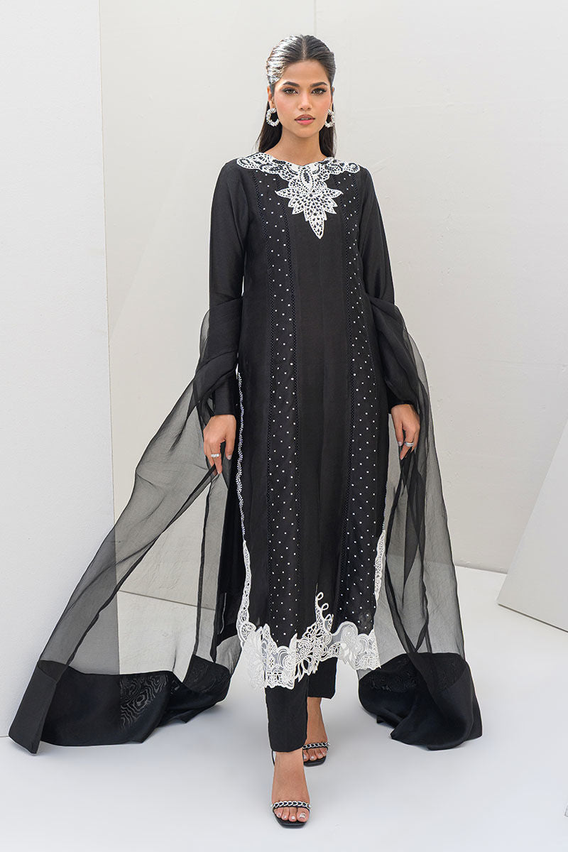 Fatima Khan | Serene Eid Luxe Pret | Obsidian - by - Libasekhas UK - Registered Vendor of : Fatima Khan - 100% Original Designer Dresss