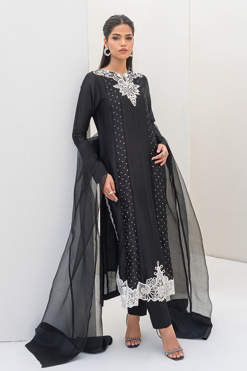 Fatima Khan | Serene Eid Luxe Pret | Obsidian - by - Libasekhas UK - Registered Vendor of : Fatima Khan - 100% Original Designer Dresss