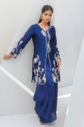 Fatima Khan | Serene Eid Luxe Pret | Blue Noir - by - Libasekhas UK - Registered Vendor of : Fatima Khan - 100% Original Designer Dresss