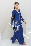 Fatima Khan | Serene Eid Luxe Pret | Blue Noir - by - Libasekhas UK - Registered Vendor of : Fatima Khan - 100% Original Designer Dresss