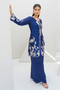 Fatima Khan | Serene Eid Luxe Pret | Blue Noir - by - Libasekhas UK - Registered Vendor of : Fatima Khan - 100% Original Designer Dresss