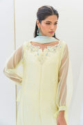 Fatima Khan | Serene Eid Luxe Pret | Lemon Love - by - Libasekhas UK - Registered Vendor of : Fatima Khan - 100% Original Designer Dresss