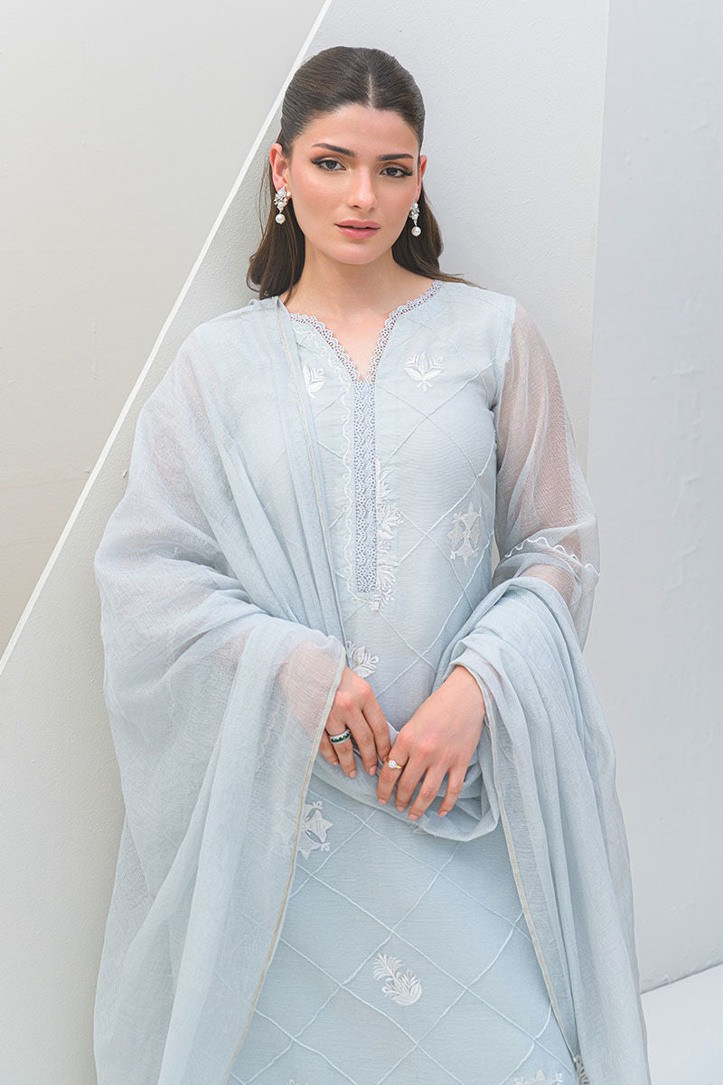 Fatima Khan | Serene Eid Luxe Pret | Azure Frost - by - Libasekhas UK - Registered Vendor of : Fatima Khan - 100% Original Designer Dresss
