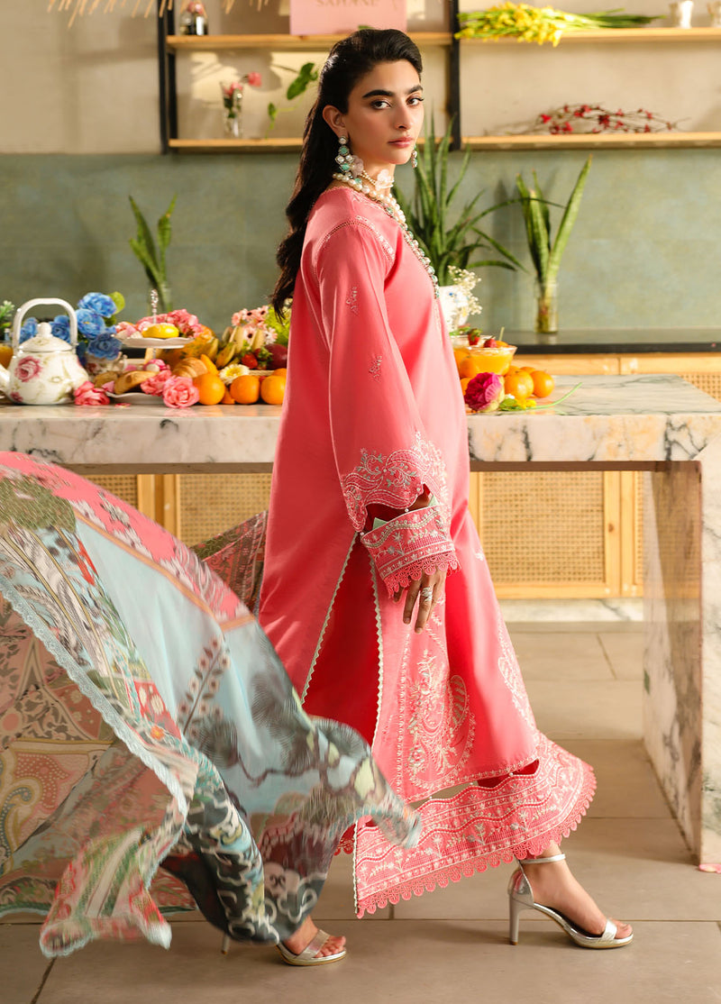 Sahane | In Laws in Lawn Eid Edit | CT-21006 Rosetta - by - Libasekhas UK - Registered Vendor of : Sahane - 100% Original Designer Dresss