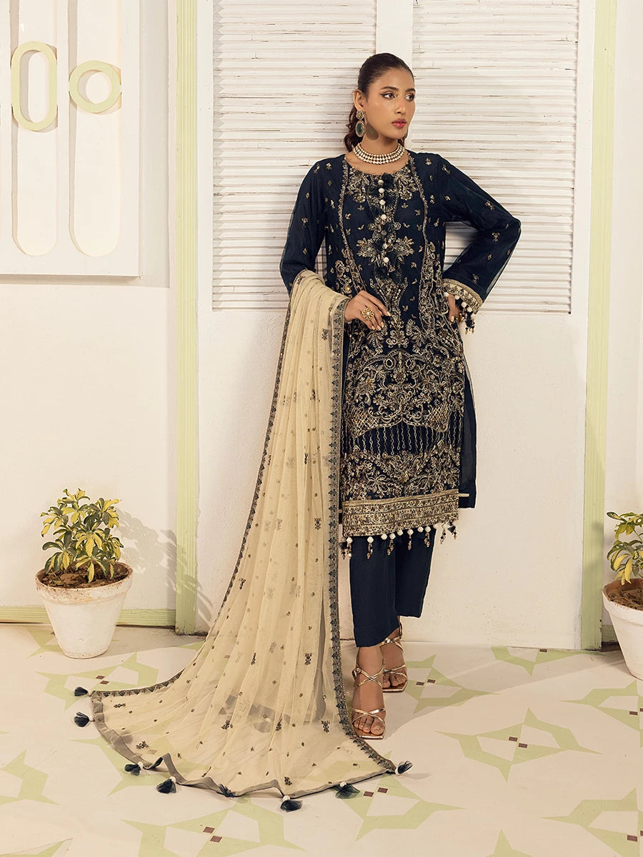 Salitex | Signature Festive Chiffon | SUNW6NO006UT - by - Libasekhas UK - Registered Vendor of : Salitex - 100% Original Designer Dresss