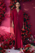 Ansab Jahangir | Summer Kaftans | SILKEN FOLIAGE - by Libasekhas UK - Registered Vendor of : Ansab Jahangir - 100% Original Designer Dress