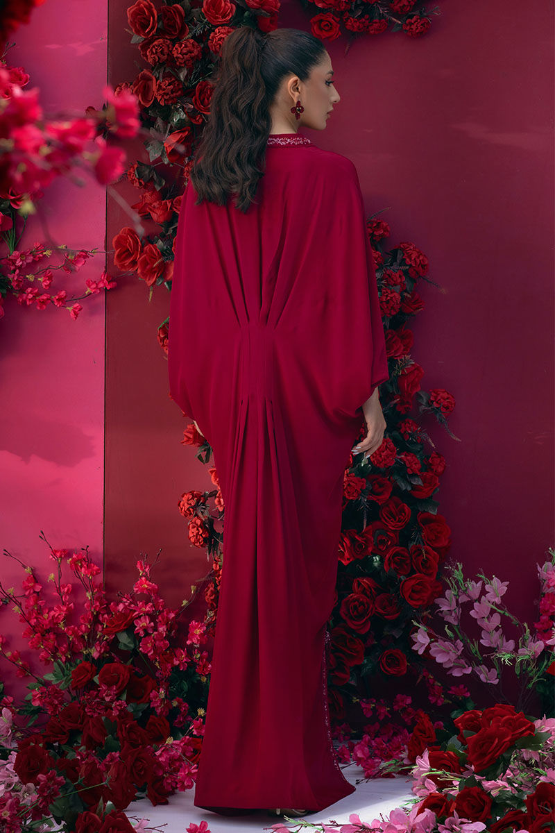 Ansab Jahangir | Summer Kaftans | SILKEN FOLIAGE - by Libasekhas UK - Registered Vendor of : Ansab Jahangir - 100% Original Designer Dress