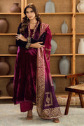 Fatima Khan | Warm Whisper Velvet 25 | Majestic Garnet - by Libasekhas UK - Registered Vendor of : Farasha - 100% Original Designer Dress
