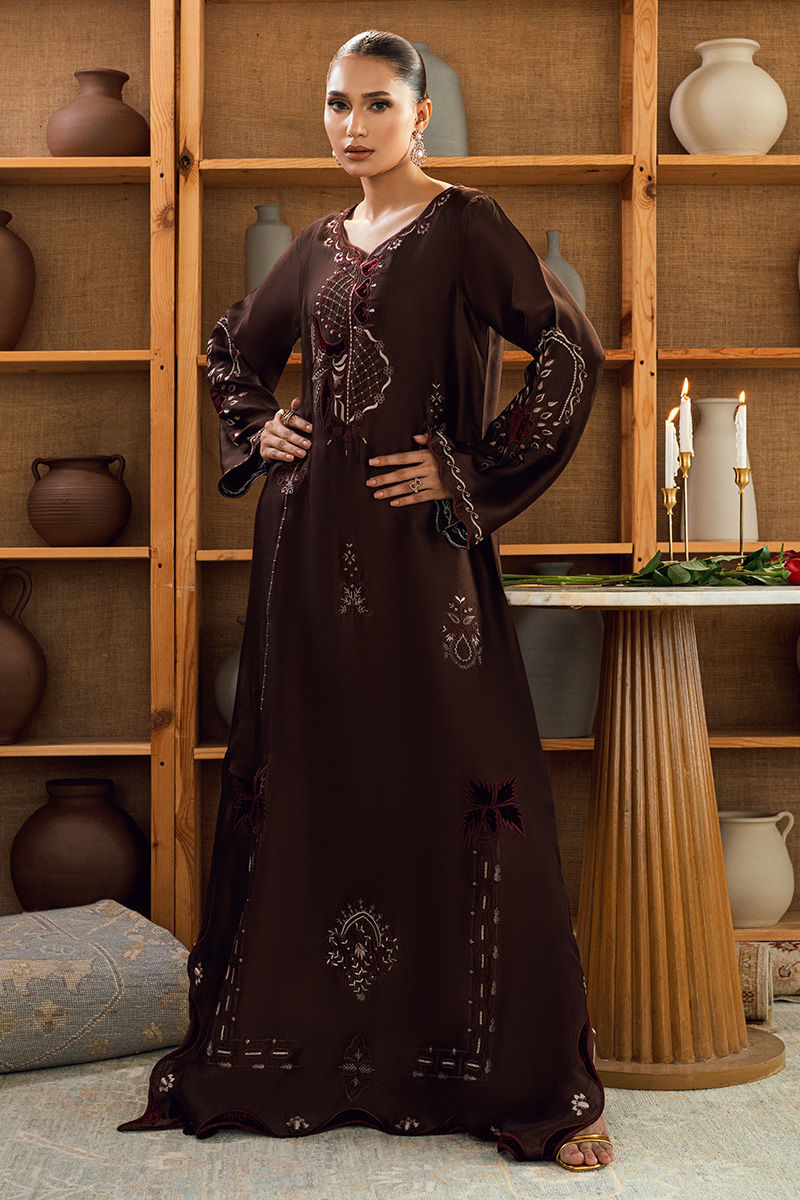 Fatima Khan | Warm Whisper Velvet 25 | Bronze Reverie - by Libasekhas UK - Registered Vendor of : Fatima Khan - 100% Original Designer Dress