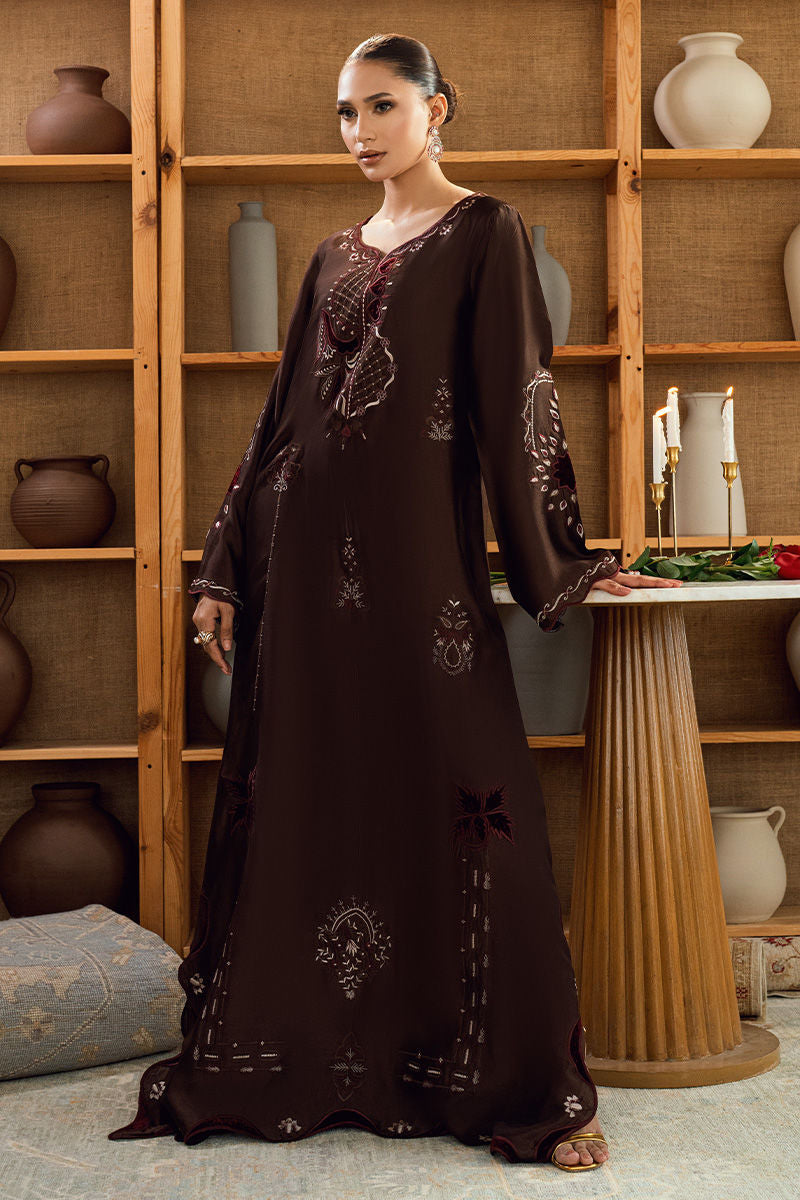Fatima Khan | Warm Whisper Velvet 25 | Bronze Reverie - by Libasekhas UK - Registered Vendor of : Fatima Khan - 100% Original Designer Dress