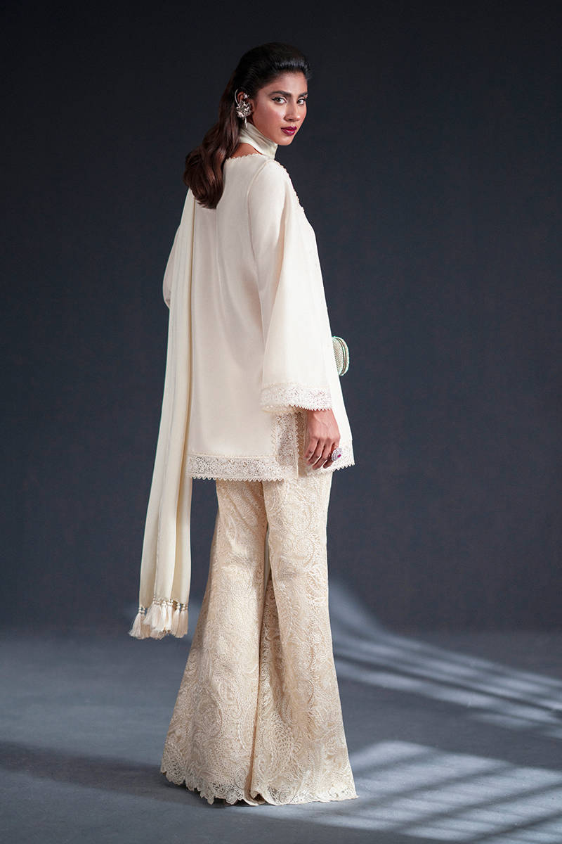 MNR | Chai Coffee Luxury Pret | Saffron Pearl - by - Libasekhas UK - Registered Vendor of : MNR - 100% Original Designer Dresss