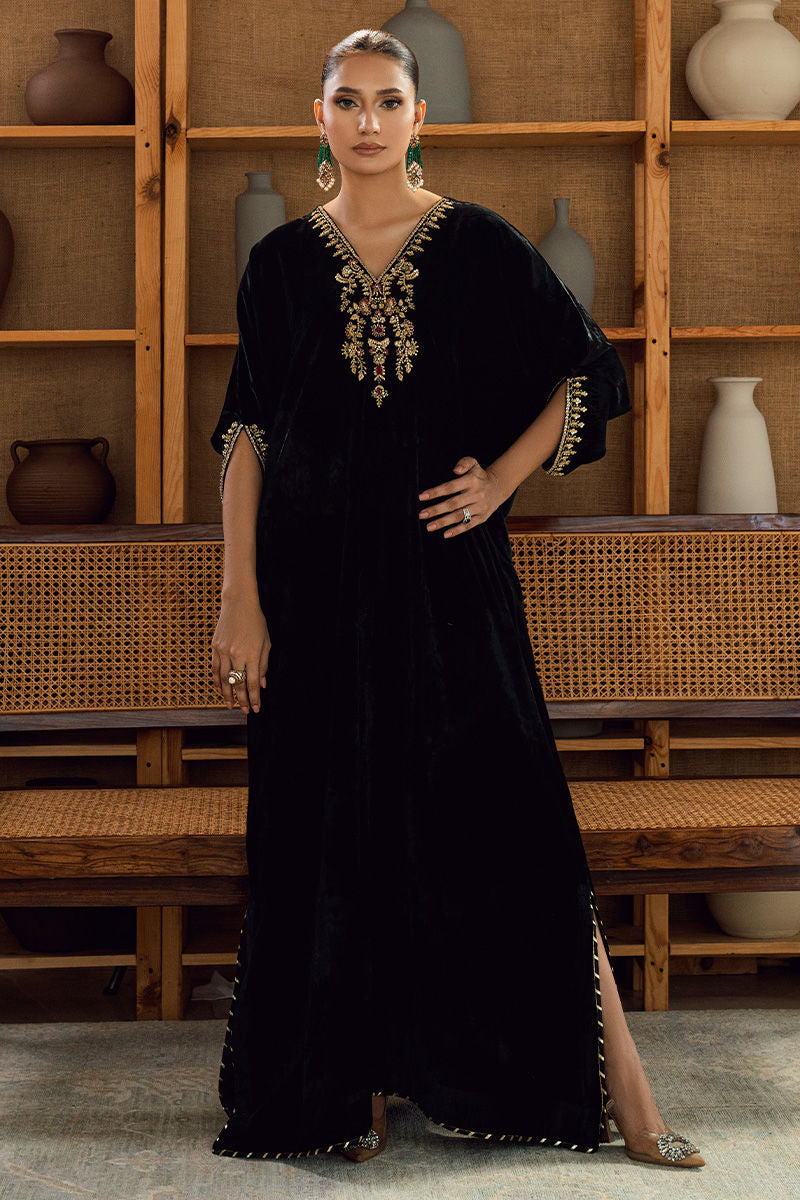 Fatima Khan | Warm Whisper Velvet 25 | Noir Eclat - by Libasekhas UK - Registered Vendor of : Fatima Khan - 100% Original Designer Dress