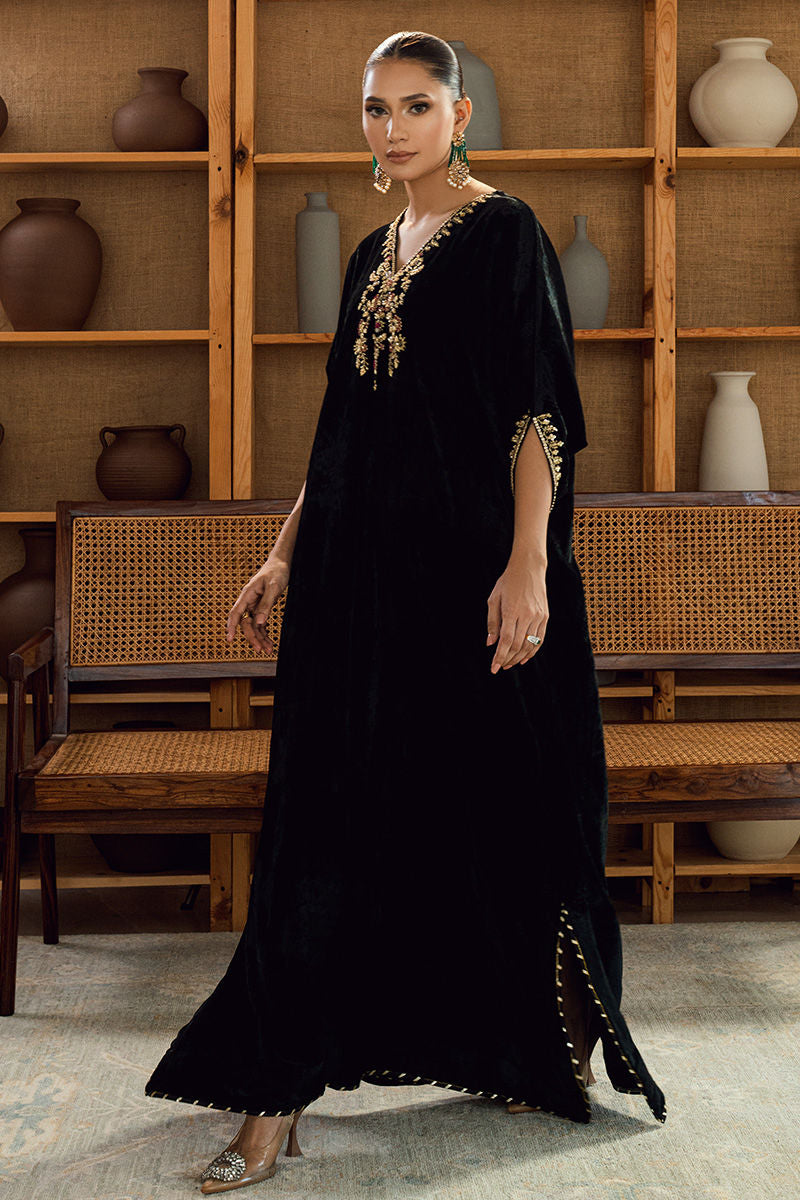 Fatima Khan | Warm Whisper Velvet 25 | Noir Eclat - by Libasekhas UK - Registered Vendor of : Fatima Khan - 100% Original Designer Dress