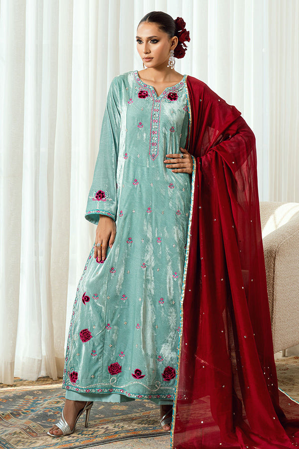 Fatima Khan | Warm Whisper Velvet 25 | Twilight Rose - by Libasekhas UK - Registered Vendor of : Fatima Khan - 100% Original Designer Dress