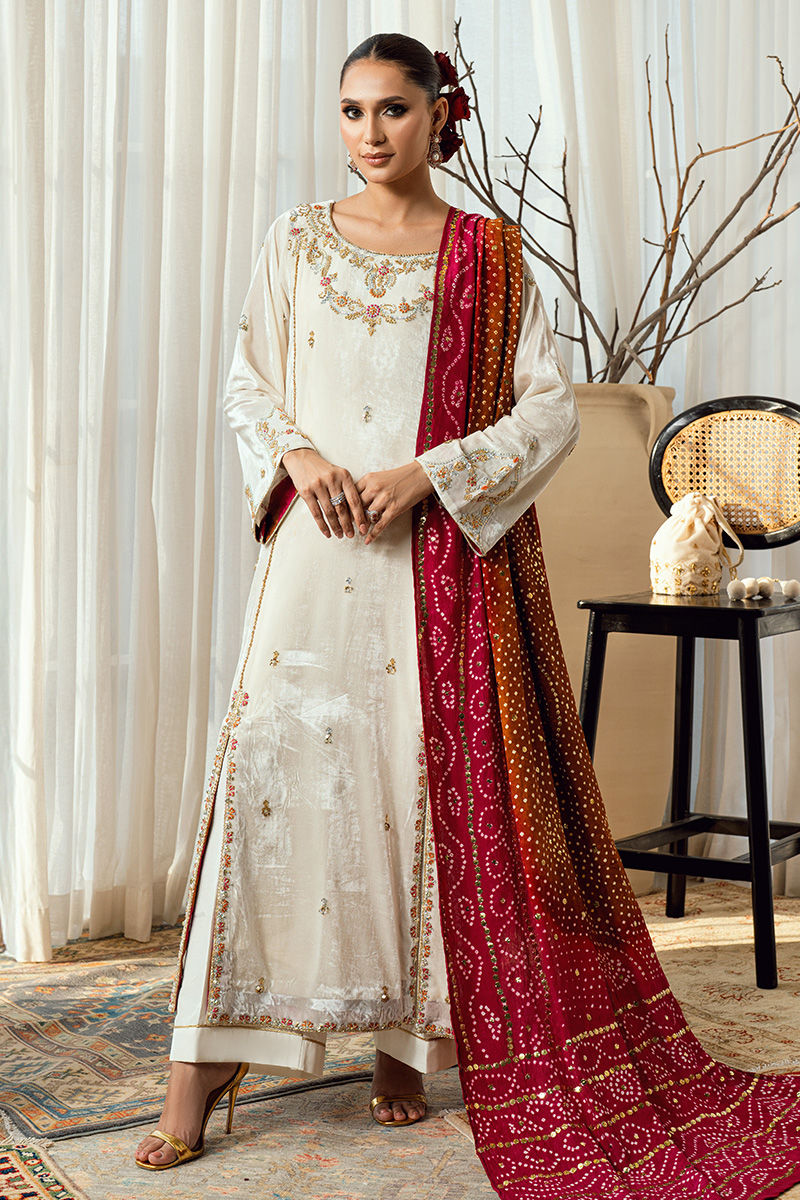 Fatima Khan | Warm Whisper Velvet 25 | Golden Grace - by Libasekhas UK - Registered Vendor of : Fatima Khan - 100% Original Designer Dress