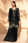 Fatima Khan | Flore Eid Luxe 26 | Noir Petale - by Libasekhas UK - Registered Vendor of : Fatima Khan - 100% Original Designer Dress