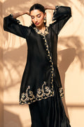 Fatima Khan | Flore Eid Luxe 26 | Noir Petale - by Libasekhas UK - Registered Vendor of : Fatima Khan - 100% Original Designer Dress