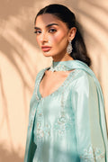 Fatima Khan | Flore Eid Luxe 26 | Aqua Fern - by Libasekhas UK - Registered Vendor of : Fatima Khan - 100% Original Designer Dress