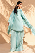 Fatima Khan | Flore Eid Luxe 26 | Aqua Fern - by Libasekhas UK - Registered Vendor of : Fatima Khan - 100% Original Designer Dress