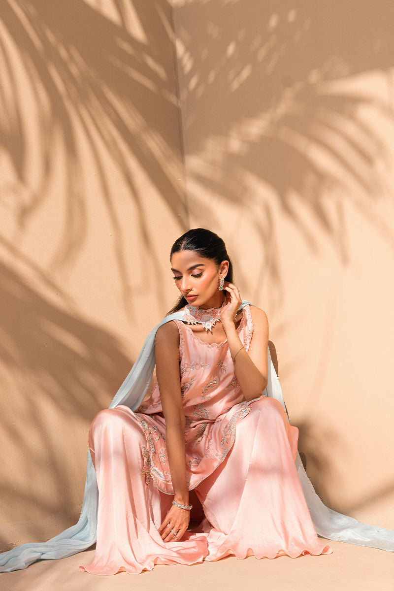 Fatima Khan | Flore Eid Luxe 26 | Blush Rose - by Libasekhas UK - Registered Vendor of : Fatima Khan - 100% Original Designer Dress