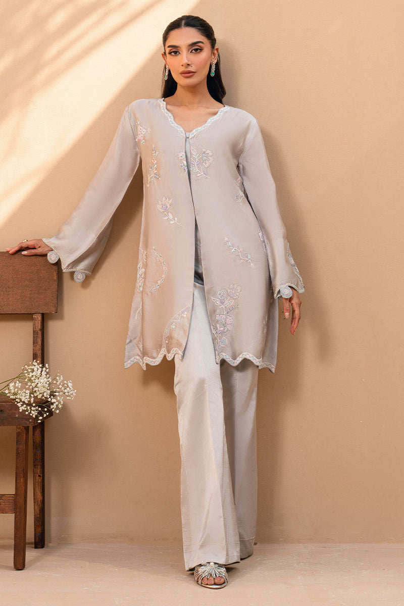 Fatima Khan | Flore Eid Luxe 26 | Pearl Petal - by Libasekhas UK - Registered Vendor of : Fatima Khan - 100% Original Designer Dress