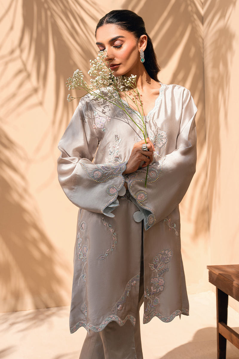 Fatima Khan | Flore Eid Luxe 26 | Pearl Petal - by Libasekhas UK - Registered Vendor of : Fatima Khan - 100% Original Designer Dress