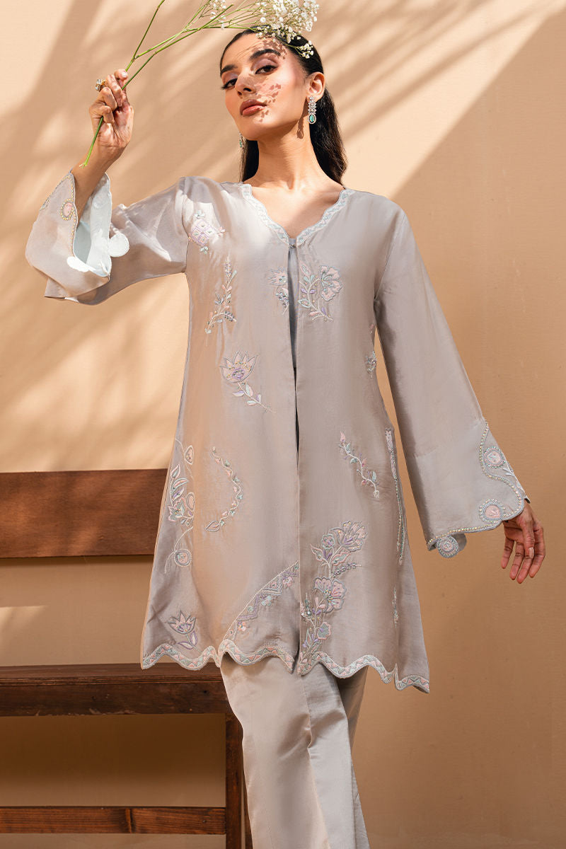 Fatima Khan | Flore Eid Luxe 26 | Pearl Petal - by Libasekhas UK - Registered Vendor of : Fatima Khan - 100% Original Designer Dress