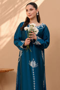 Fatima Khan | Flore Eid Luxe 26 | Deep Teal Bloom - by Libasekhas UK - Registered Vendor of : Fatima Khan - 100% Original Designer Dress