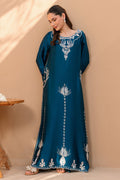Fatima Khan | Flore Eid Luxe 26 | Deep Teal Bloom - by Libasekhas UK - Registered Vendor of : Fatima Khan - 100% Original Designer Dress