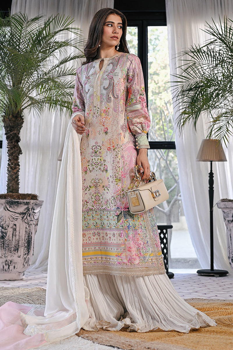 Ansab Jahangir | Digital Silk | Aliya Shirt and Dupatta - by Libasekhas UK - Registered Vendor of : Ansab Jahangir - 100% Original Designer Dress