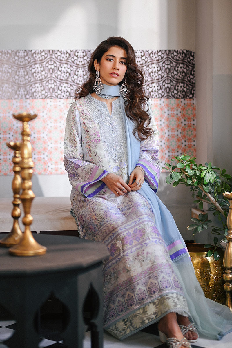 Ansab Jahangir | Digital Silk | Yelena Shirt and Dupatta - by Libasekhas UK - Registered Vendor of : Ansab Jahangir - 100% Original Designer Dress