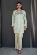 Fatima Khan | Layan Printed Eid Edit | Breezy Mint - Coord Set - by Libasekhas UK - Registered Vendor of : Fatima Khan - 100% Original Designer Dress