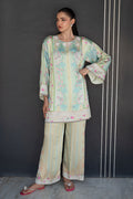 Fatima Khan | Layan Printed Eid Edit | Breezy Mint - Coord Set - by Libasekhas UK - Registered Vendor of : Fatima Khan - 100% Original Designer Dress