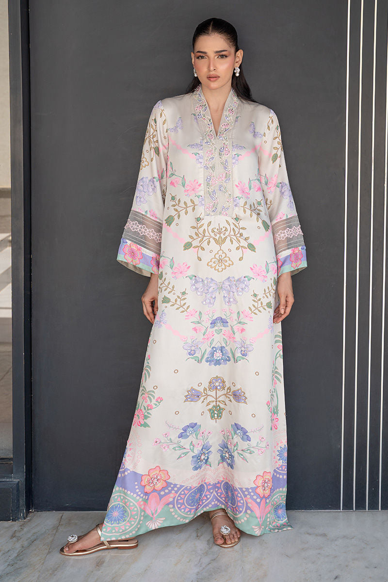 Fatima Khan | Layan Printed Eid Edit | Dove Dew - by Libasekhas UK - Registered Vendor of : Fatima Khan - 100% Original Designer Dress