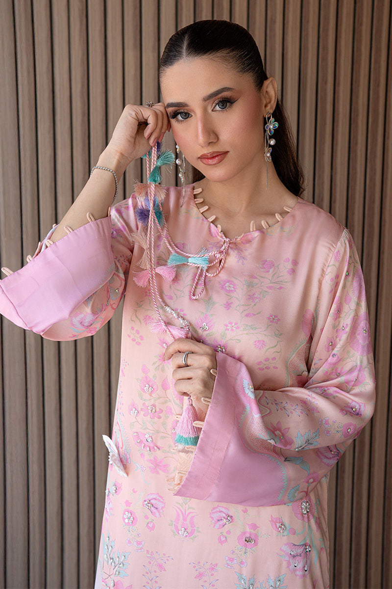 Fatima Khan | Layan Printed Eid Edit | Petal Blush Luxe - by Libasekhas UK - Registered Vendor of : Fatima Khan - 100% Original Designer Dress
