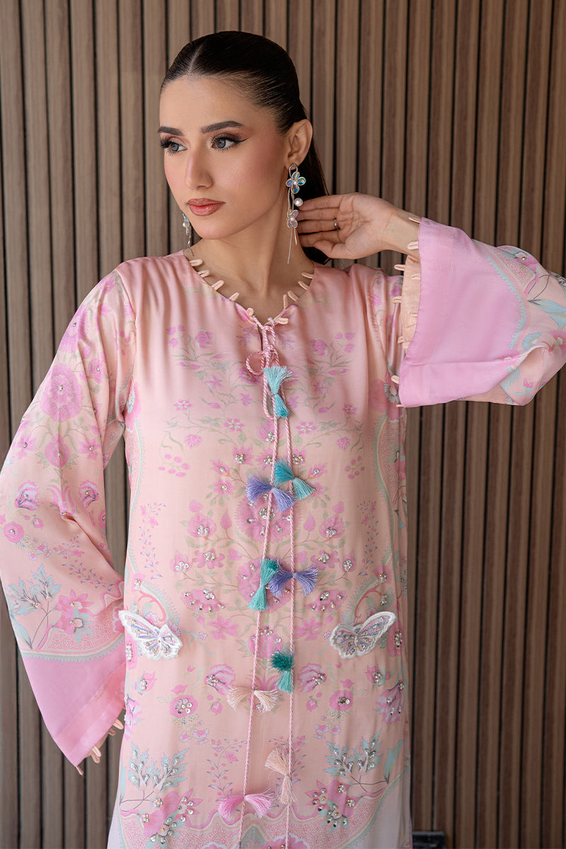 Fatima Khan | Layan Printed Eid Edit | Petal Blush Luxe - by Libasekhas UK - Registered Vendor of : Fatima Khan - 100% Original Designer Dress