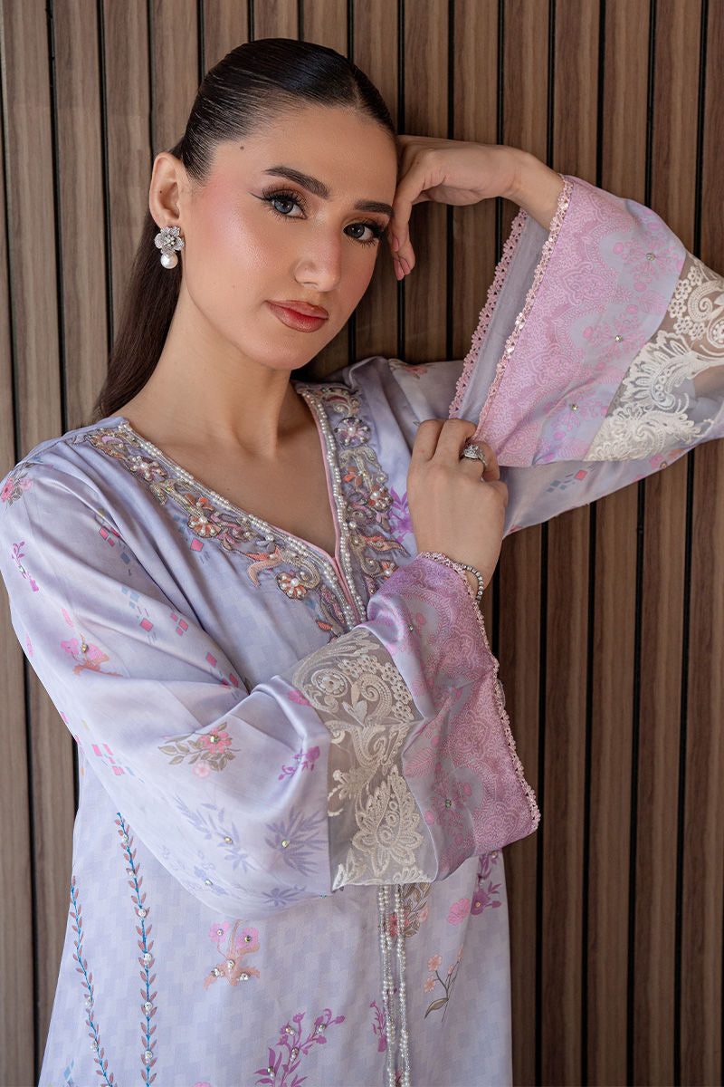 Fatima Khan | Layan Printed Eid Edit | Lily Meadow - by Libasekhas UK - Registered Vendor of : Fatima Khan - 100% Original Designer Dress