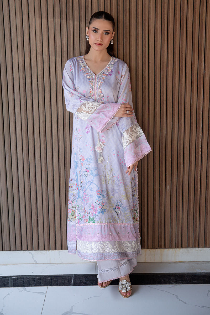 Fatima Khan | Layan Printed Eid Edit | Lily Meadow - by Libasekhas UK - Registered Vendor of : Fatima Khan - 100% Original Designer Dress
