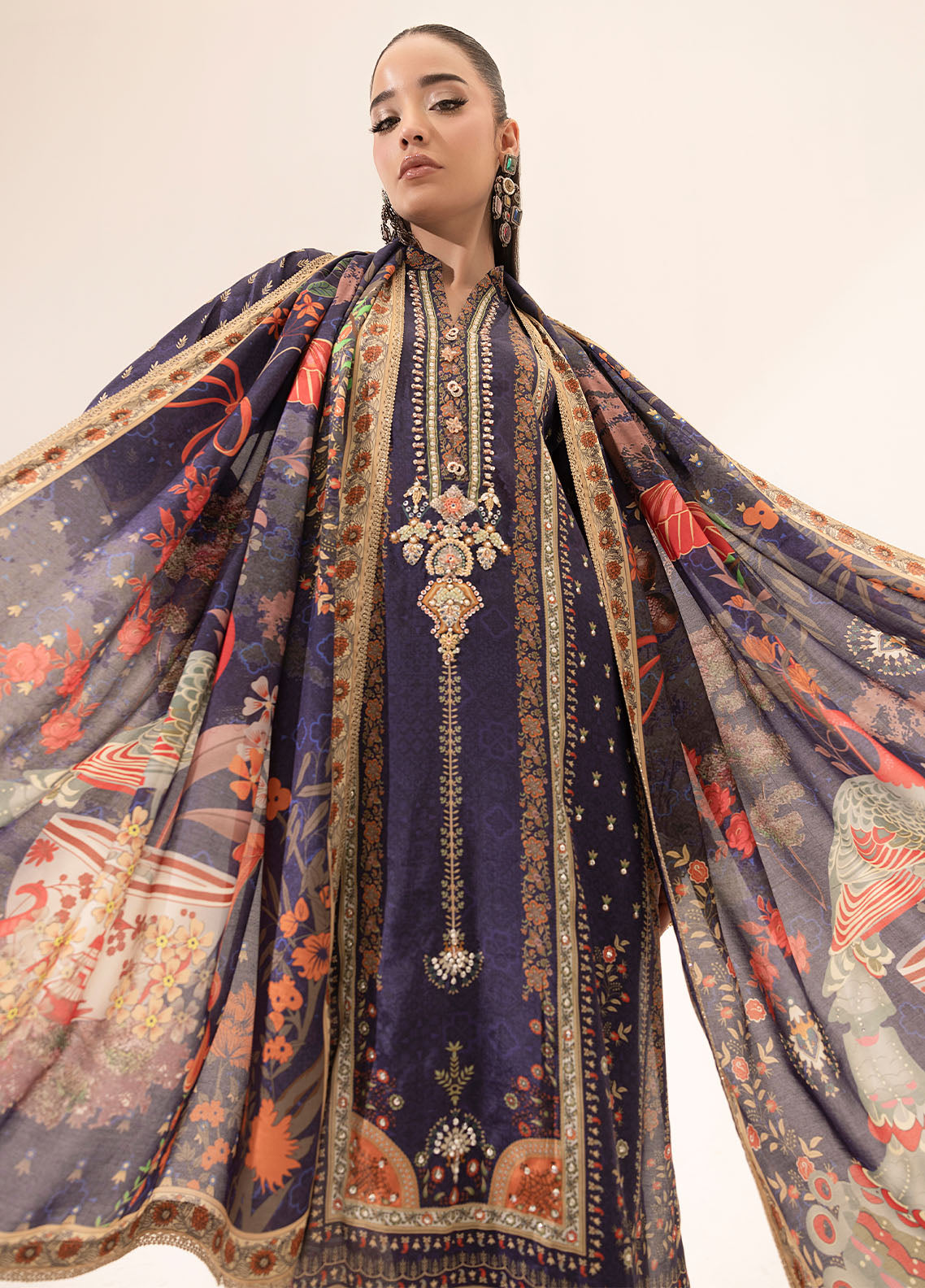 Sahane | Suay Silk Handwork Edit | CT-15006 ETHER - SUAY - by - Libasekhas UK - Registered Vendor of : Sahane - 100% Original Designer Dresss