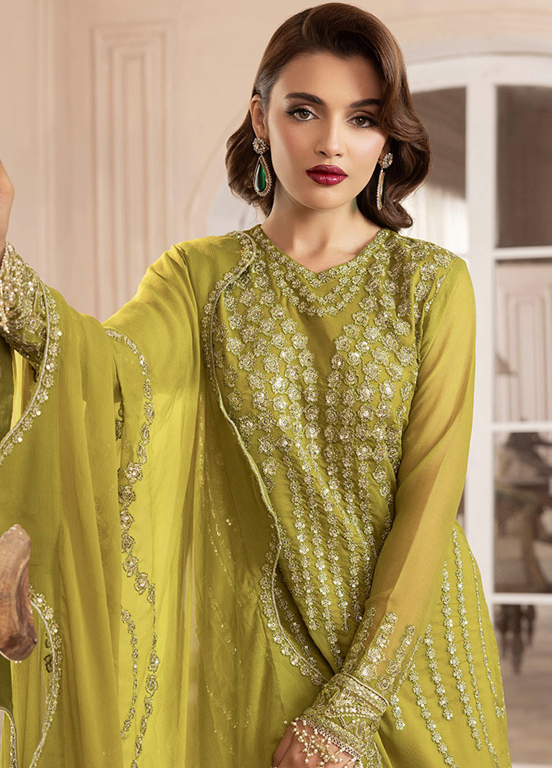 Sahane | Elyssa Festive Chiffon | CT-19001 Eve - ELYSSA - by - Libasekhas UK - Registered Vendor of : Sahane - 100% Original Designer Dresss