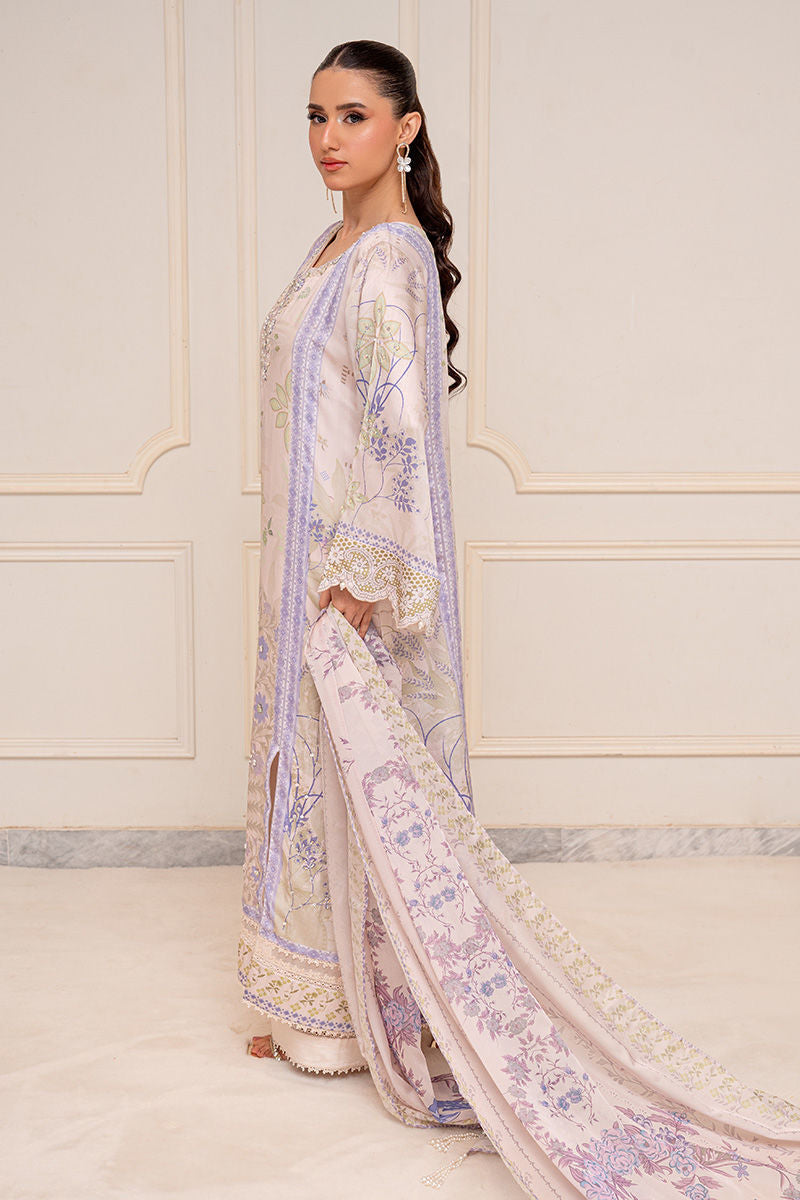 Fatima Khan | Layan Printed Eid Edit | Ivory Meadow - by Libasekhas UK - Registered Vendor of : Fatima Khan - 100% Original Designer Dress