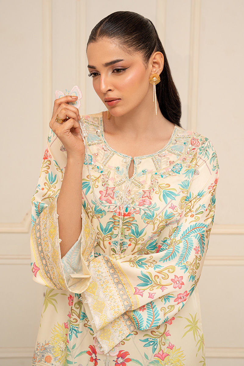 Fatima Khan | Layan Printed Eid Edit | Fiora - by Libasekhas UK - Registered Vendor of : Fatima Khan - 100% Original Designer Dress
