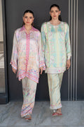 Fatima Khan | Layan Printed Eid Edit | Breezy Mint - Coord Set - by Libasekhas UK - Registered Vendor of : Fatima Khan - 100% Original Designer Dress